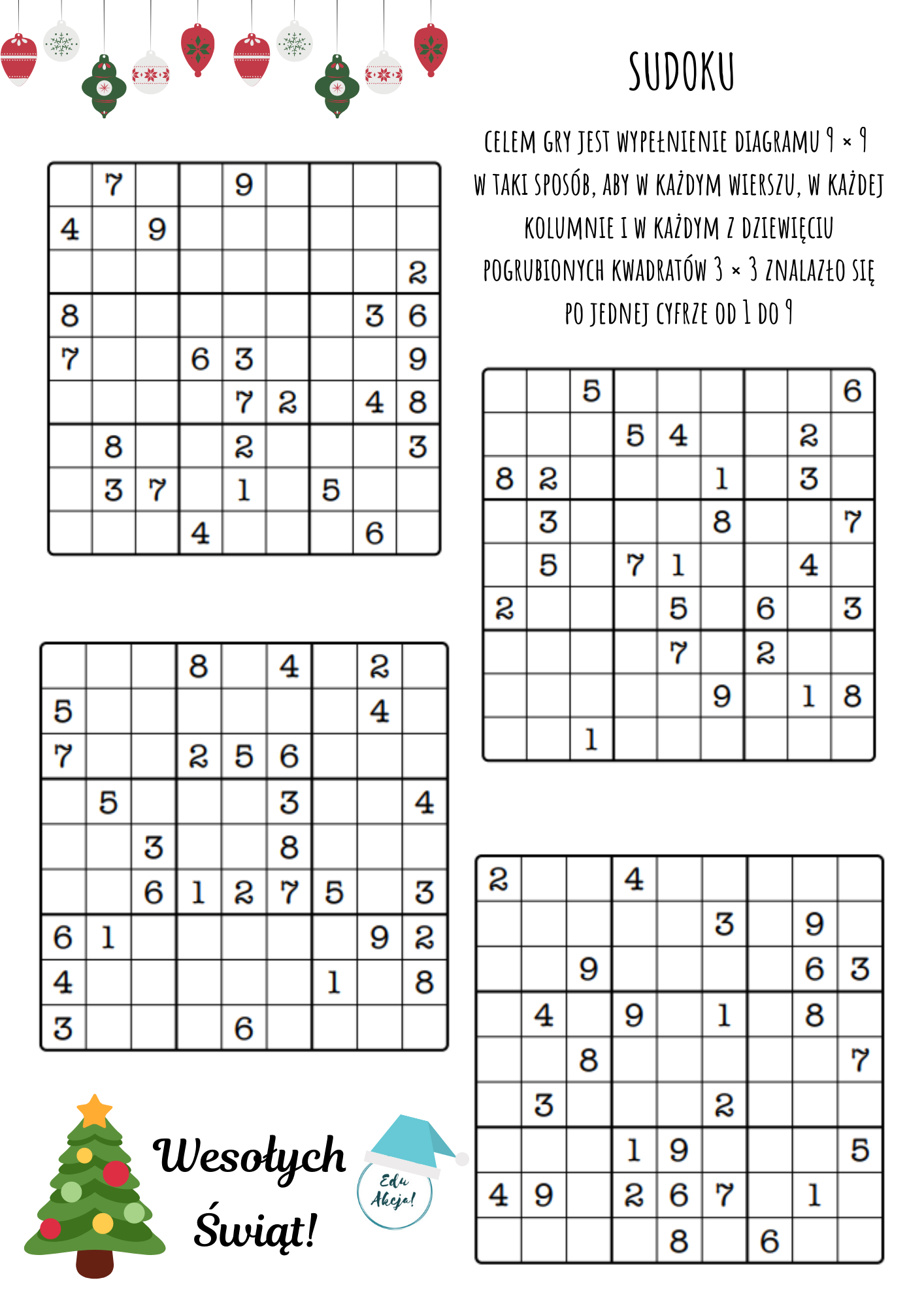 Sudoku, czyli ruszmy głową!