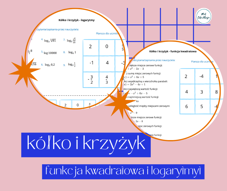 Kółko i krzyżyk – funkcja kwadratowa i logarytmy