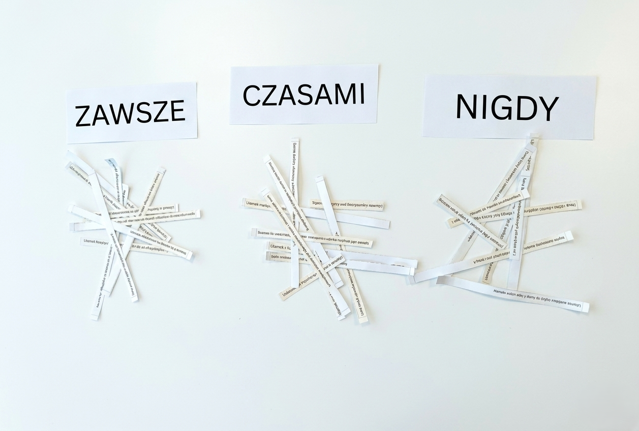 Zawsze, czasami, nigdy! – ułamki zwykłe, ułamki dziesiętne, procenty